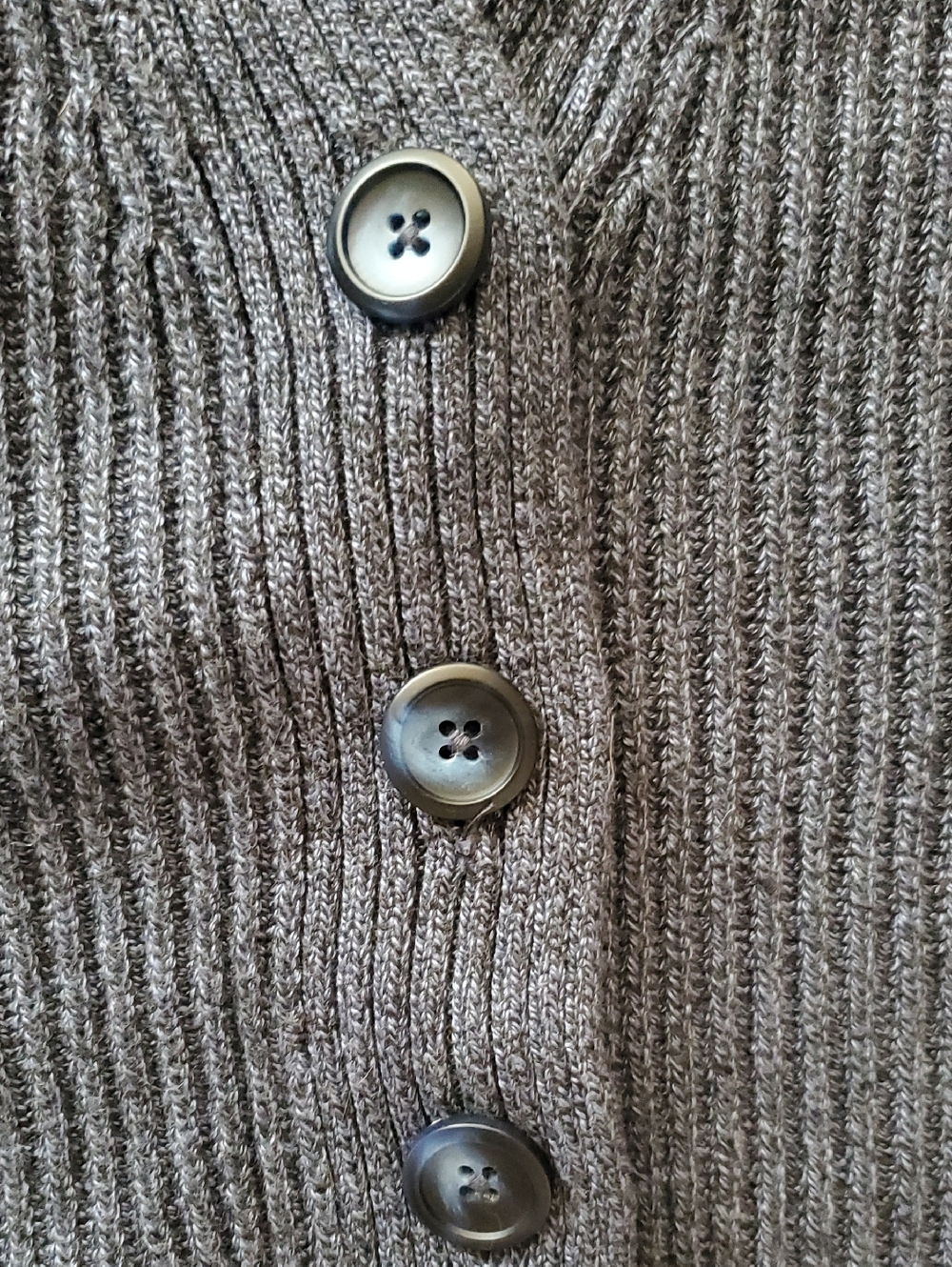 Denver Hayes Blue Ribbed Button-Up Cardigan - Picture 3 of 5